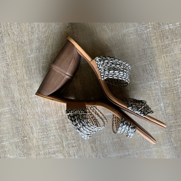 Madewell Women’s The Meg Slide Strappy Sandal Snake Embossed Leather 11 boho - Picture 4 of 12